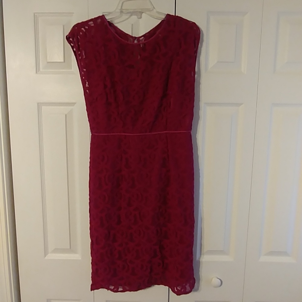 Rod & Ali by Dressbarn maroon shift dress sz. 6